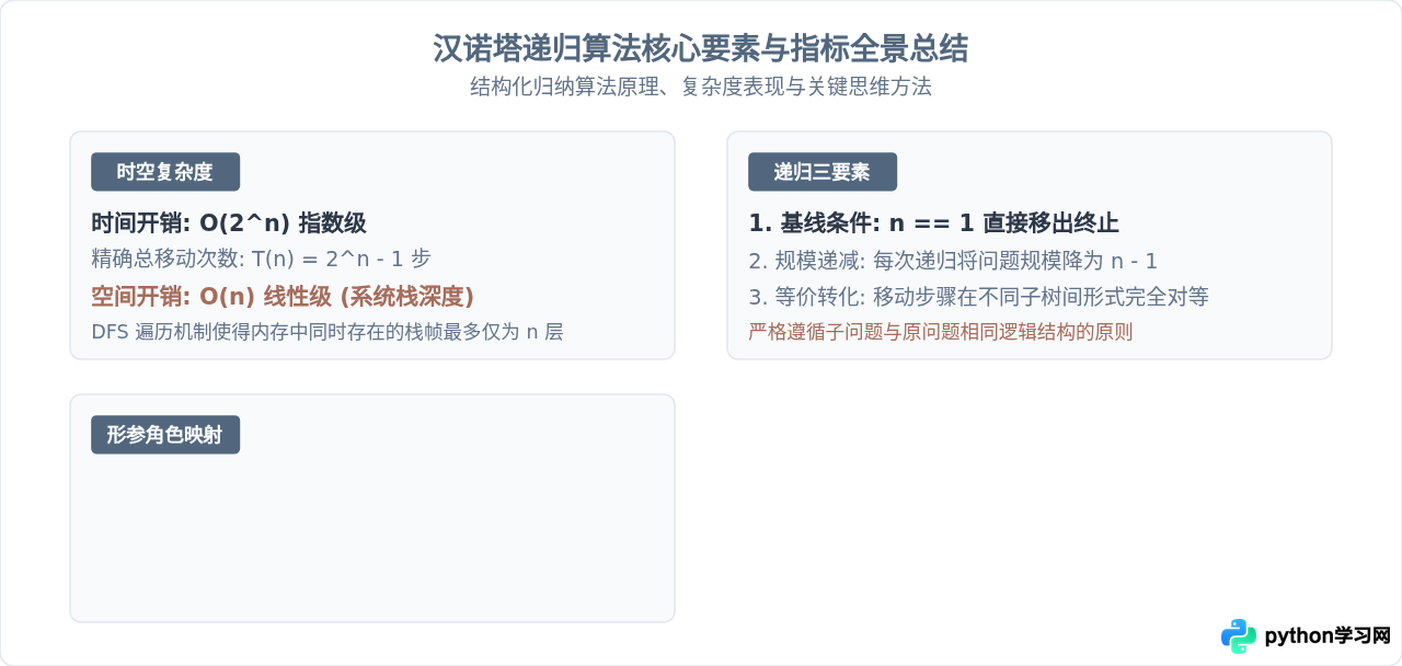 Python递归实现汉诺塔：代码详解与执行流程