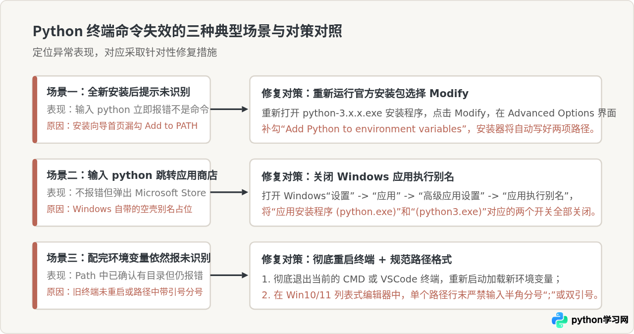 Windows安装Python后提示“不是内部或外部命令”的解决方法