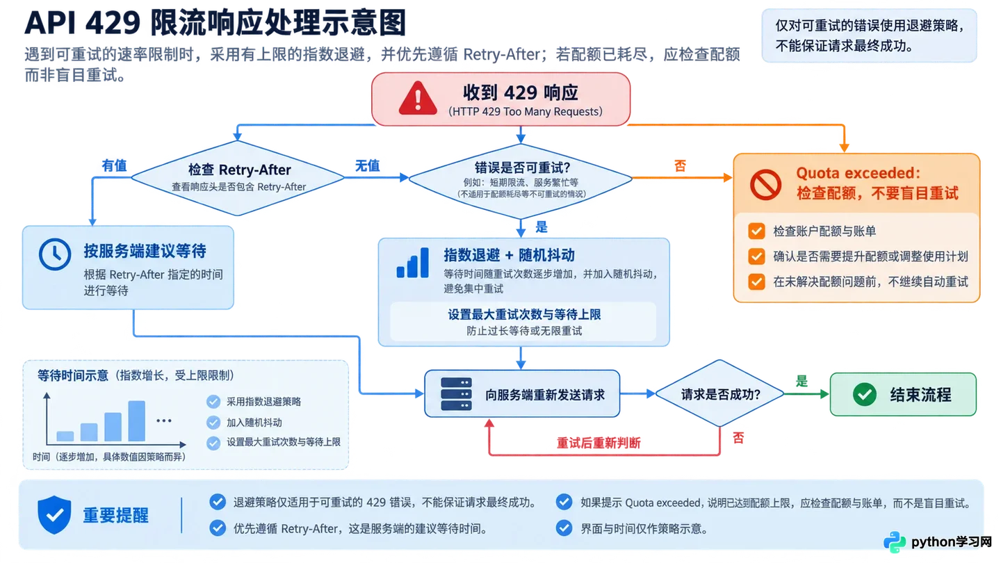 大模型应用开发常见报错解析：API连接超时与速率限制处理