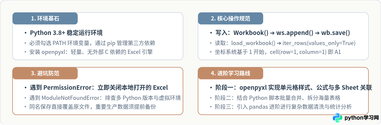 Python零基础入门：环境搭建与第一个Excel读写示例