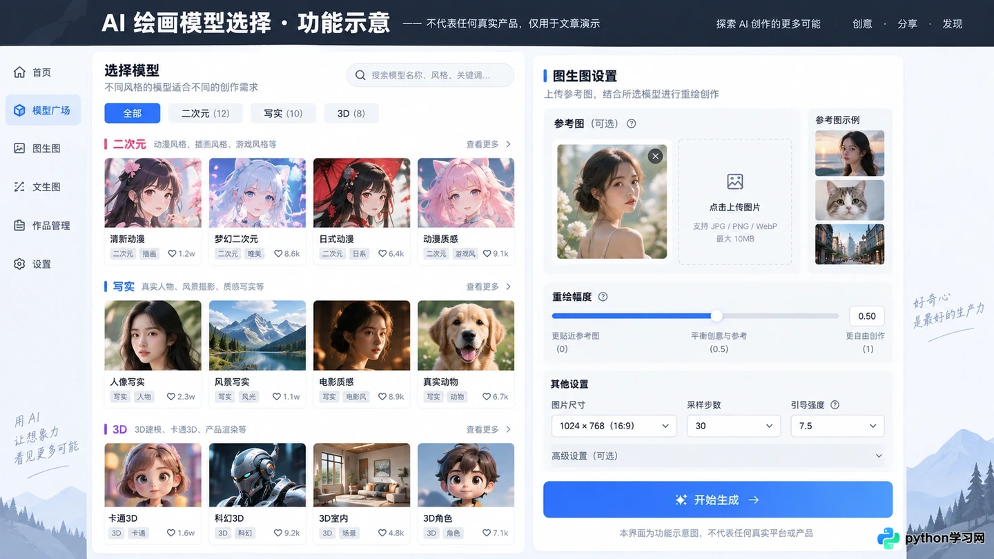 手机免费AI绘画App测评：哪款图生图效果最好？