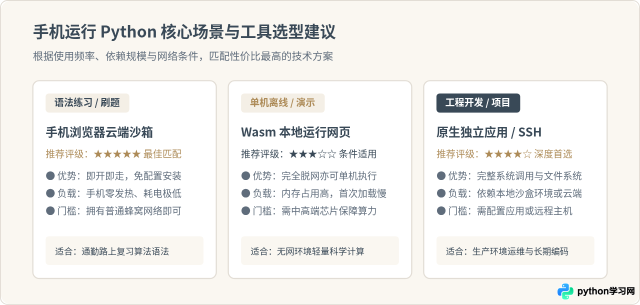 手机浏览器能流畅运行Python 3在线编辑器吗？
