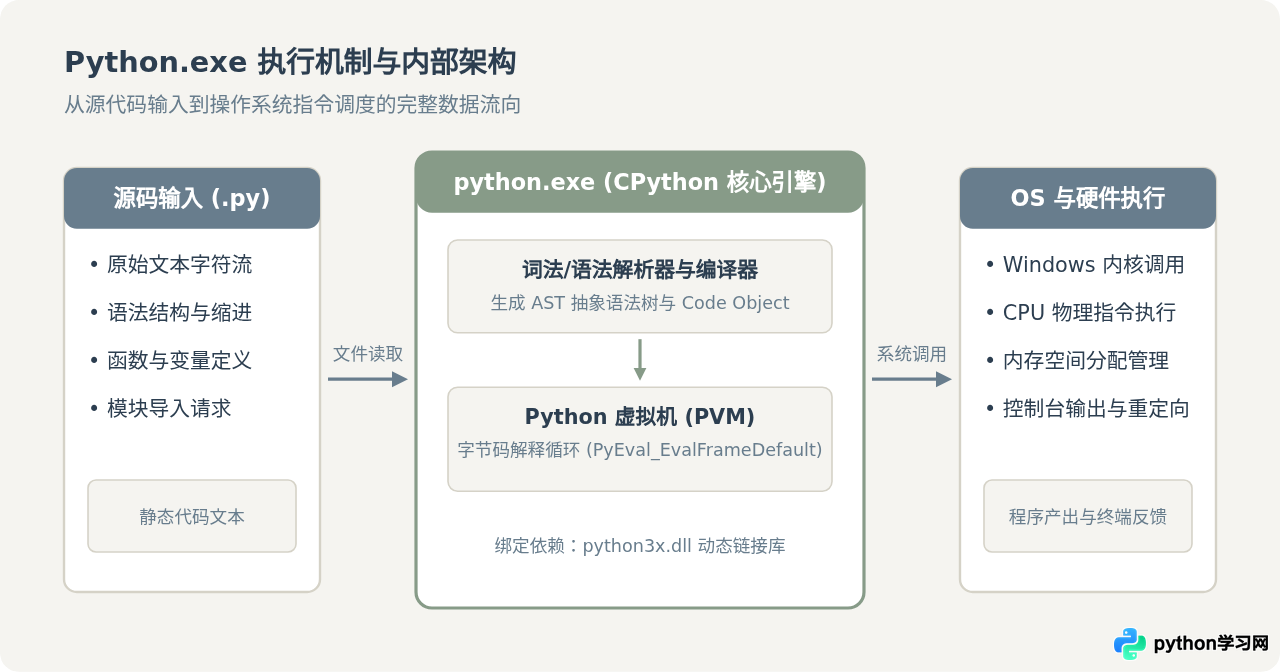 Python.exe 是什么：Python 官方解释器执行文件
