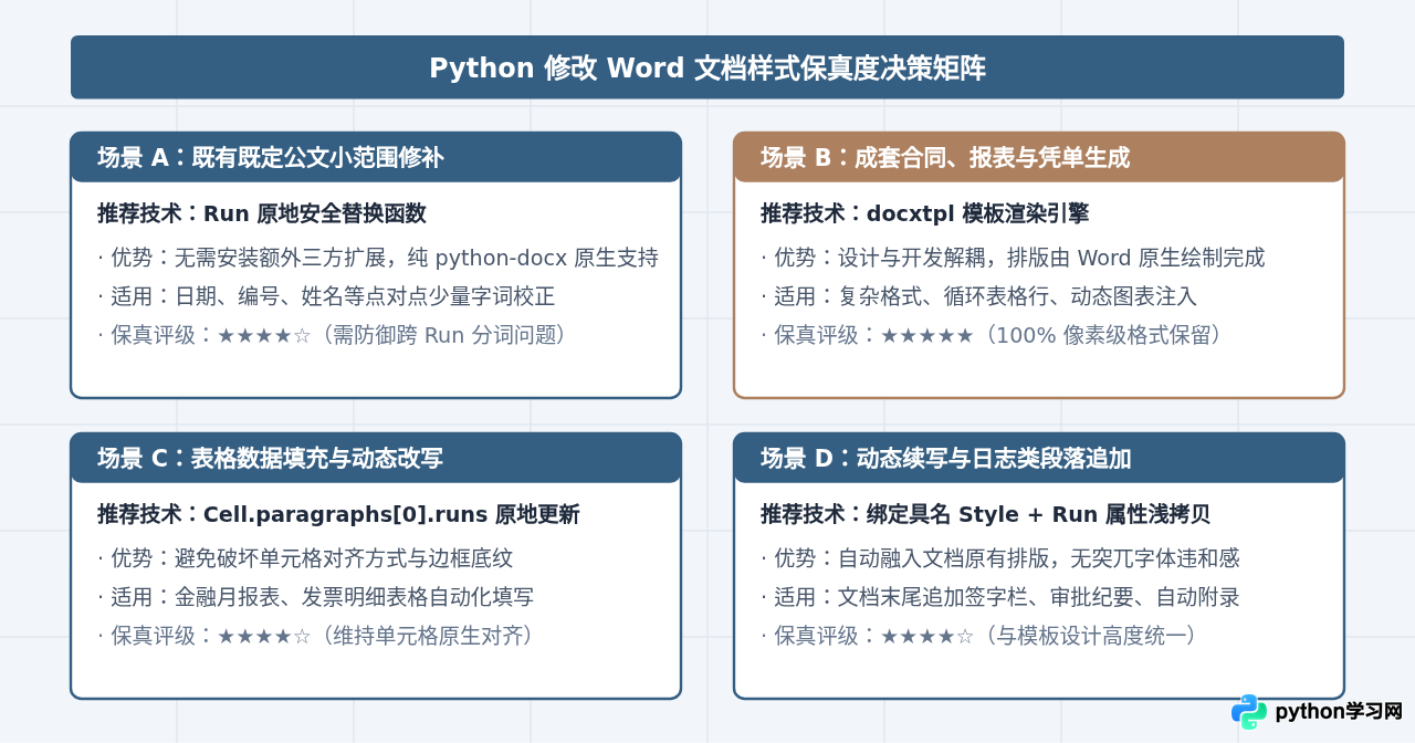 Python修改Word文档时怎么保留原有格式和样式