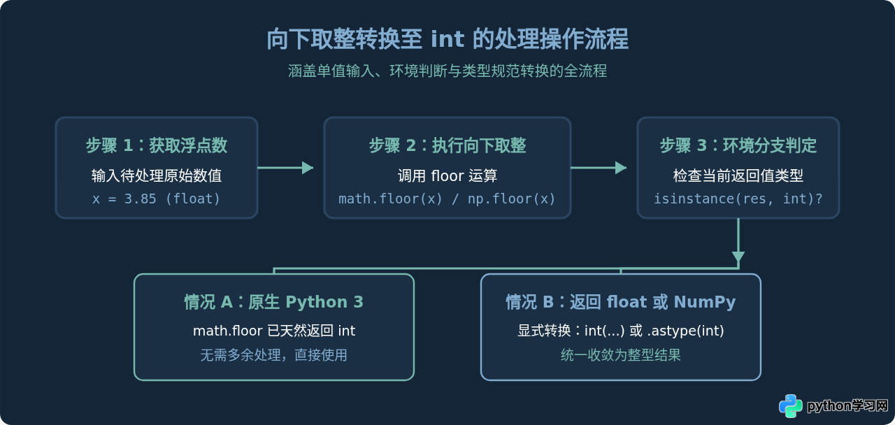 Python math.floor()返回float怎么转为int