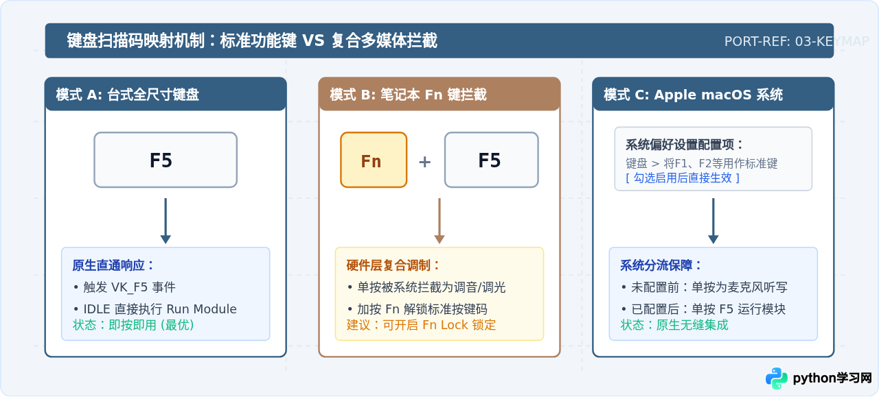 IDLE编辑器运行Python程序的默认快捷键及菜单入口