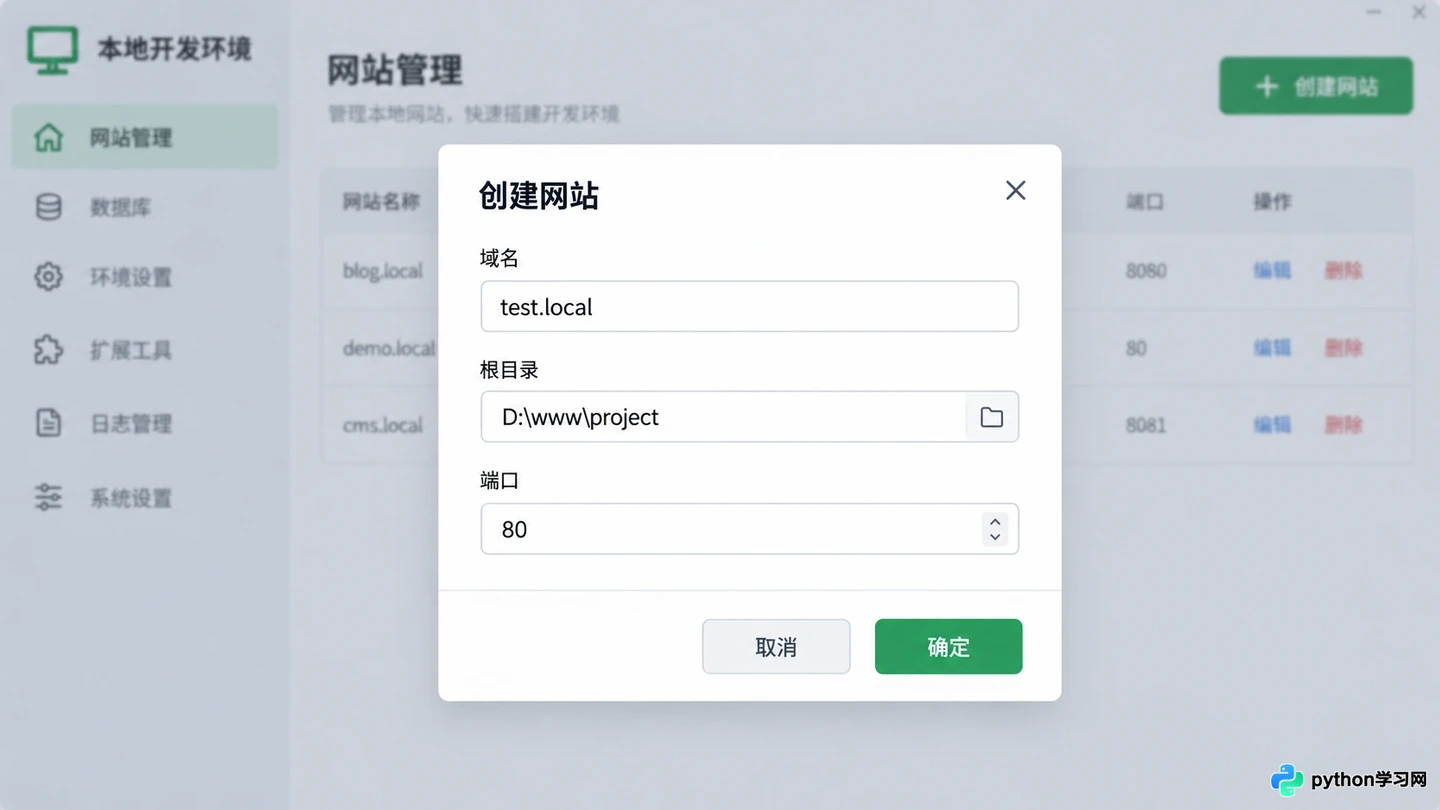 phpstudy添加站点、绑定域名及配置伪静态的详细步骤