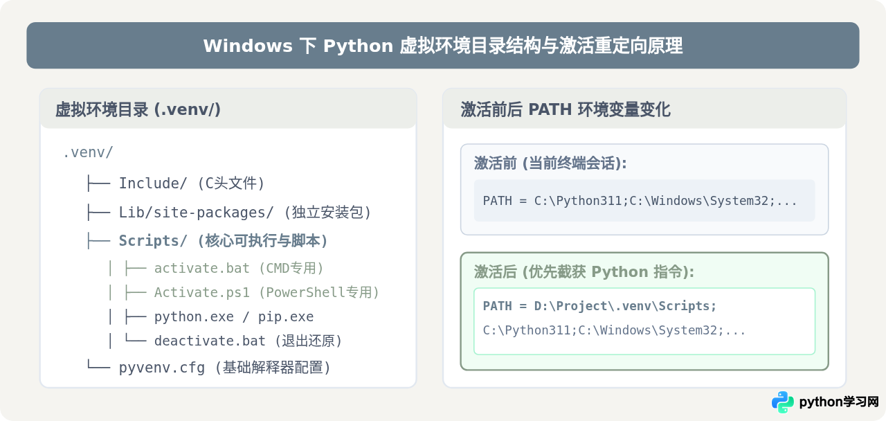 Windows下怎么激活Python虚拟环境(CMD与PowerShell)