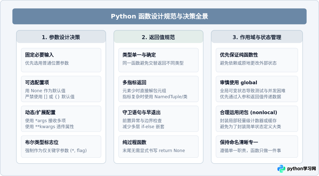 Python函数定义指南：参数传递、返回值与作用域