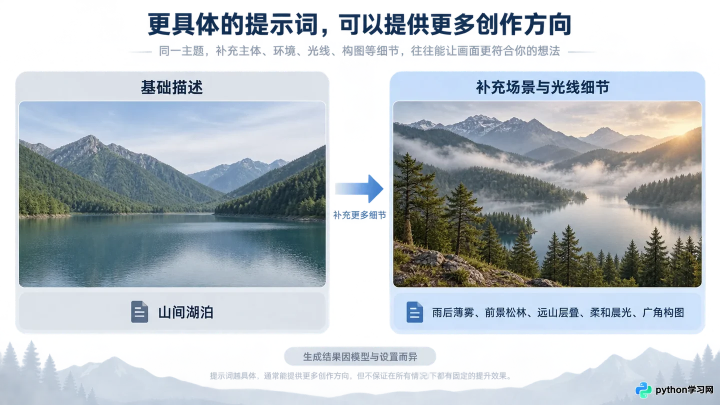 AI生成图片提示词模板：人像、风景与设计场景的现成案例