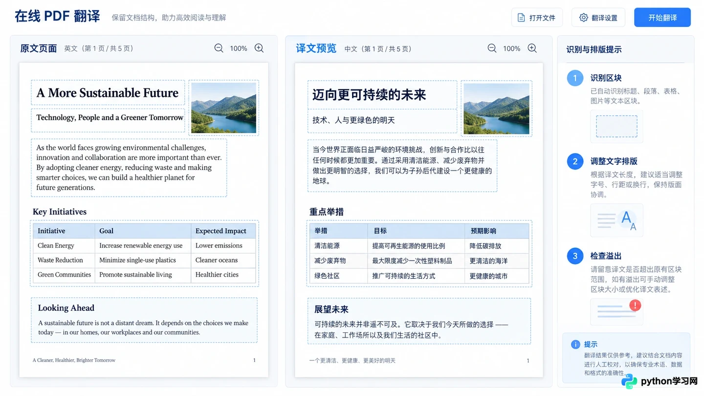免费AI翻译PDF工具推荐：支持保留原格式且无字数限制