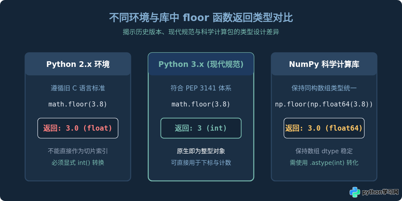 Python math.floor()返回float怎么转为int
