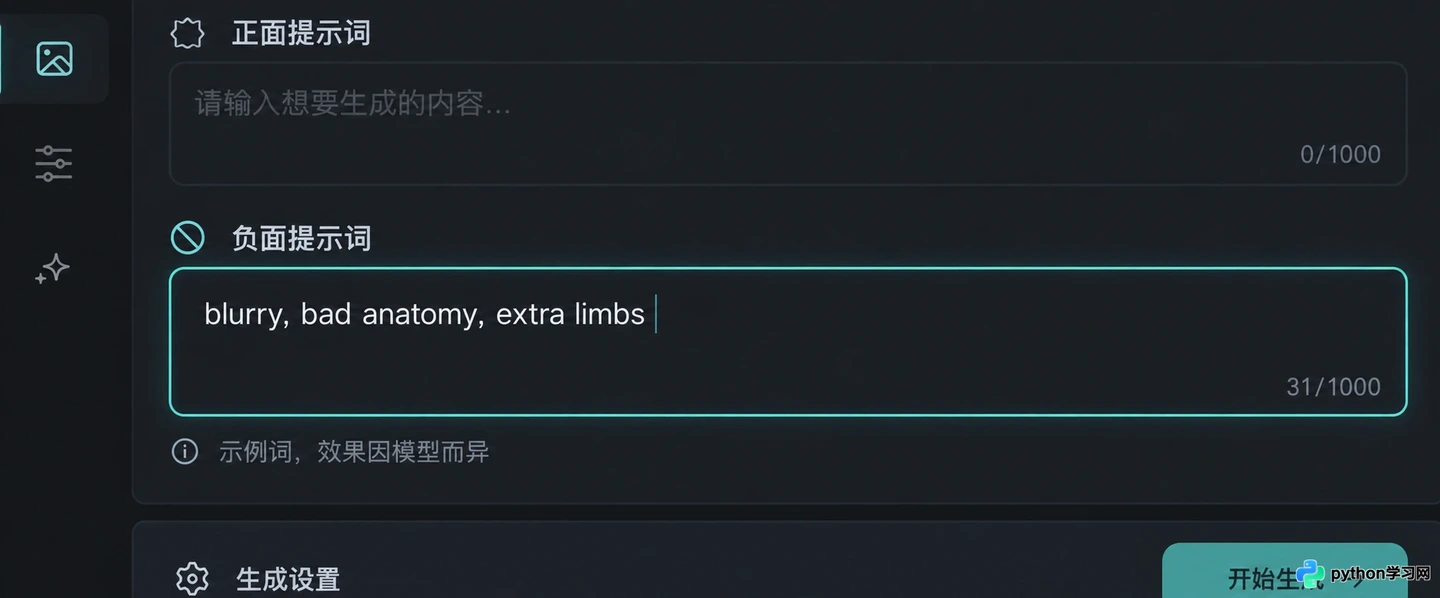 AI绘画中负面提示词(Negative Prompt)怎么写才有效？