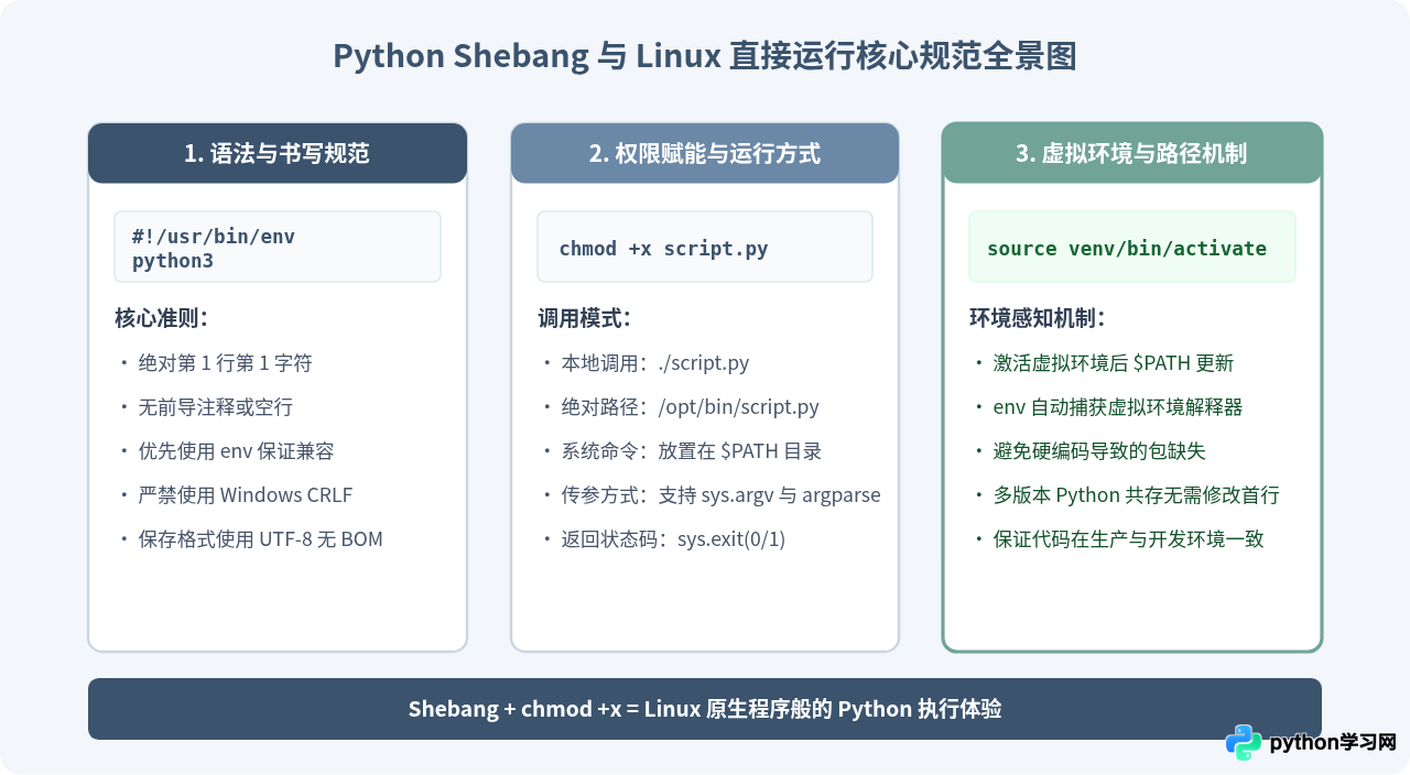 怎么在Python代码开头添加Shebang以支持Linux直接运行