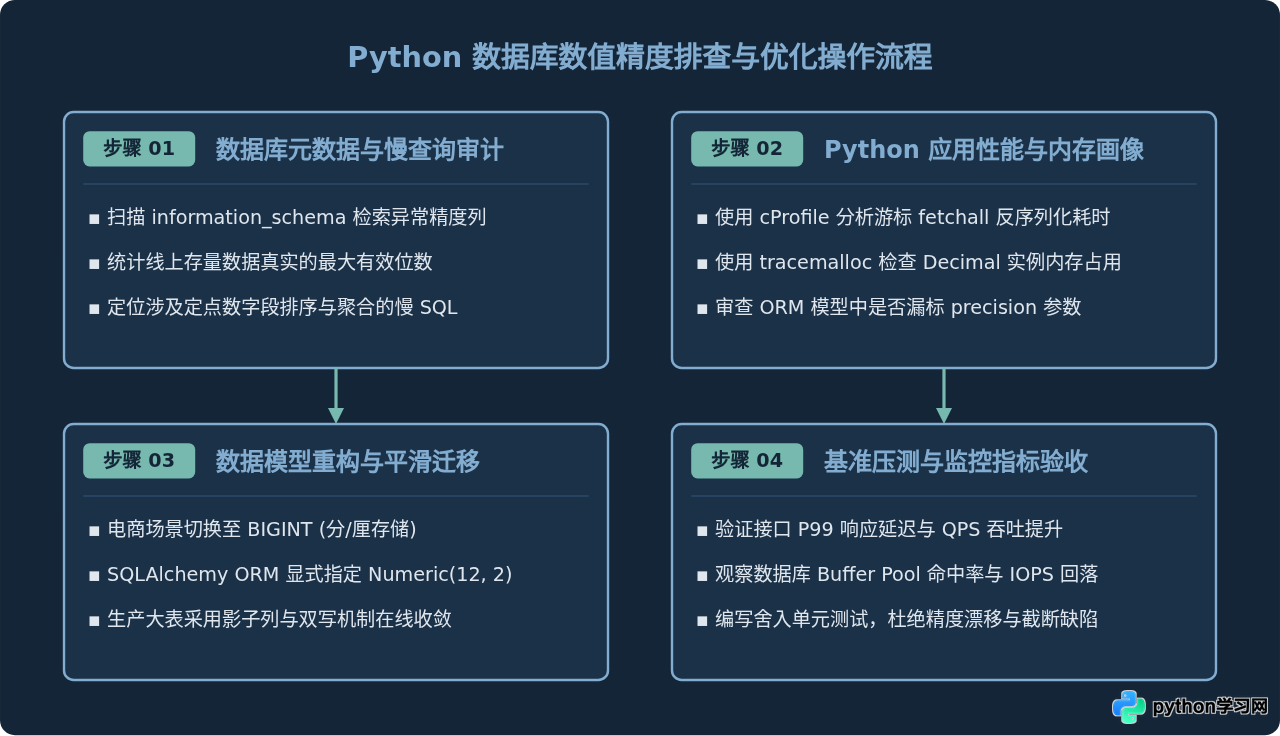 Python数据库数值精度设置过高会导致哪些性能问题