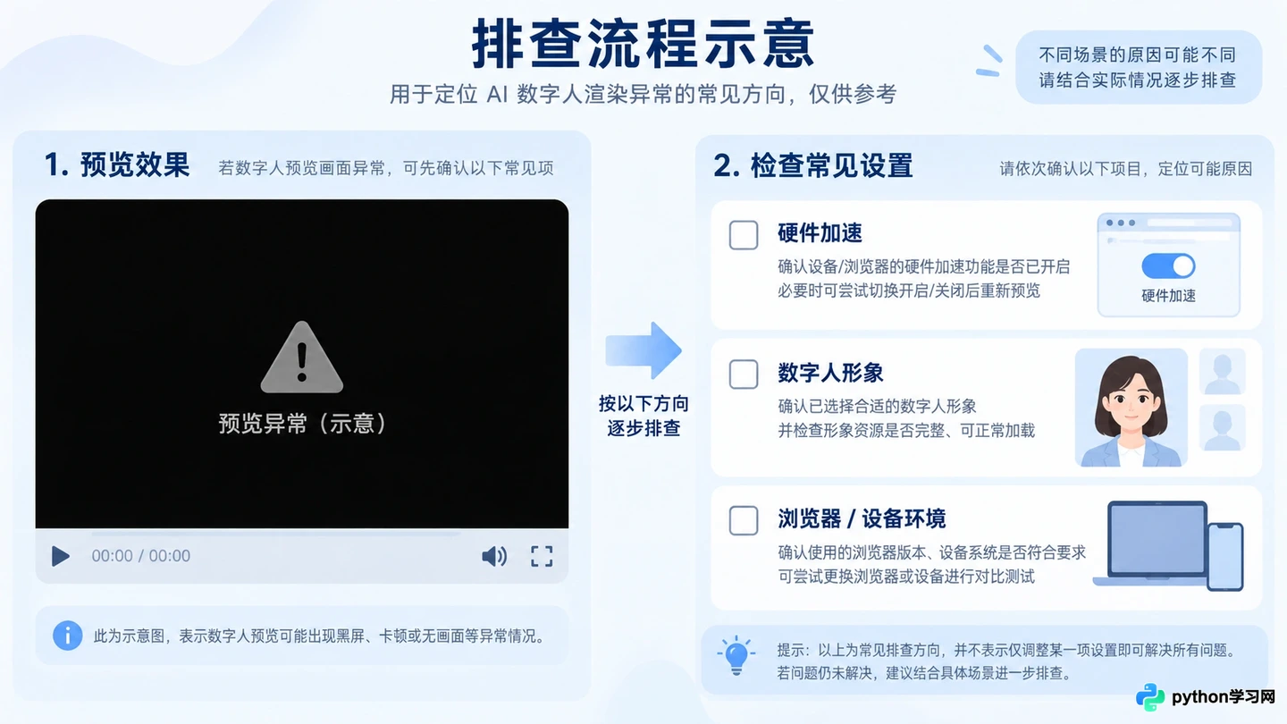 AI数字人制作常见报错及解决方法：生成失败与音频异常排查