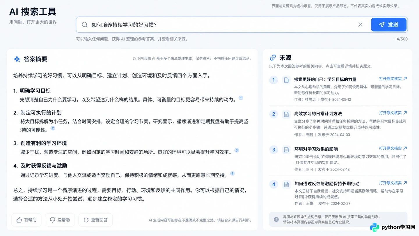 怎么避免AI搜索&ldquo;幻觉&rdquo;？选择支持实时联网与多源验证的工具