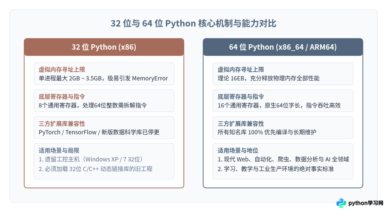 Windows和Mac下载Python怎么选？32位与64位安装包区别详解