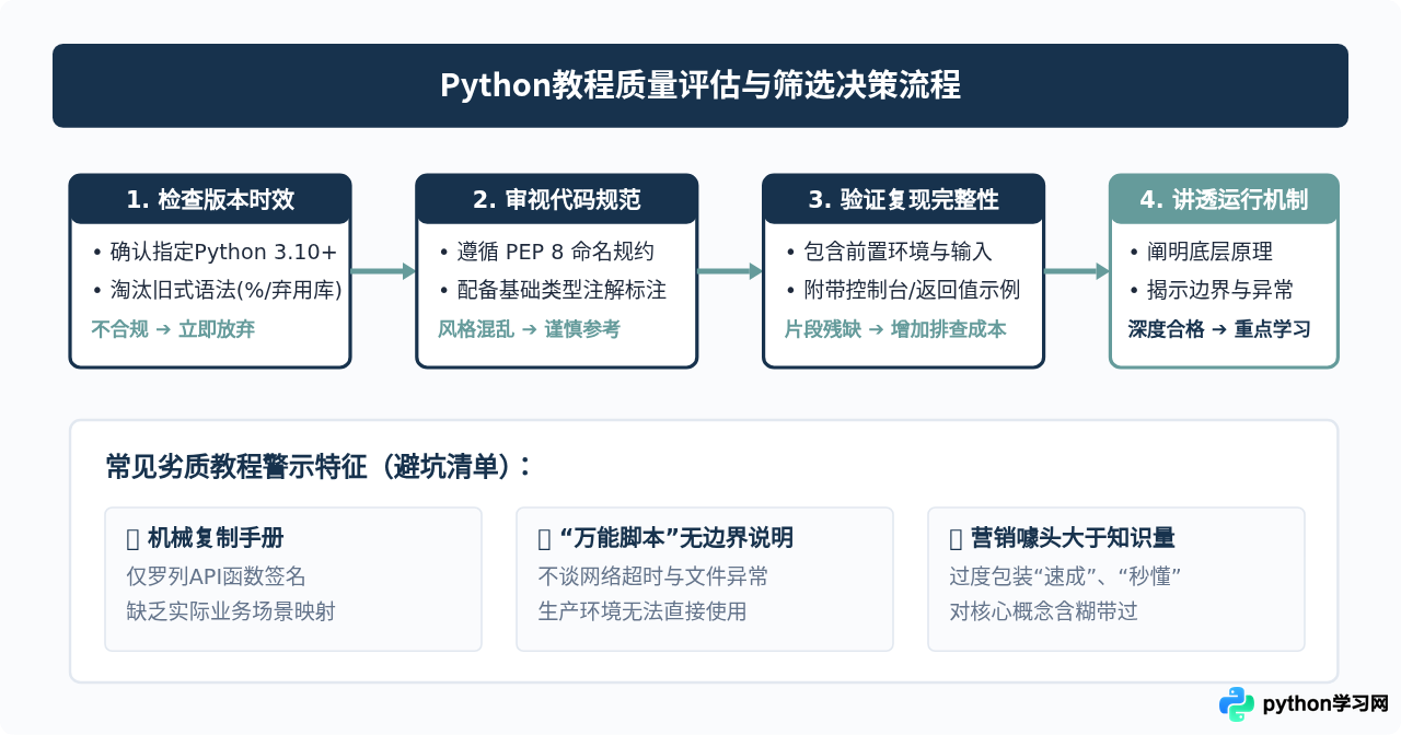 怎么筛选高质量的Python编程教程？官方文档解读与社区资源推荐