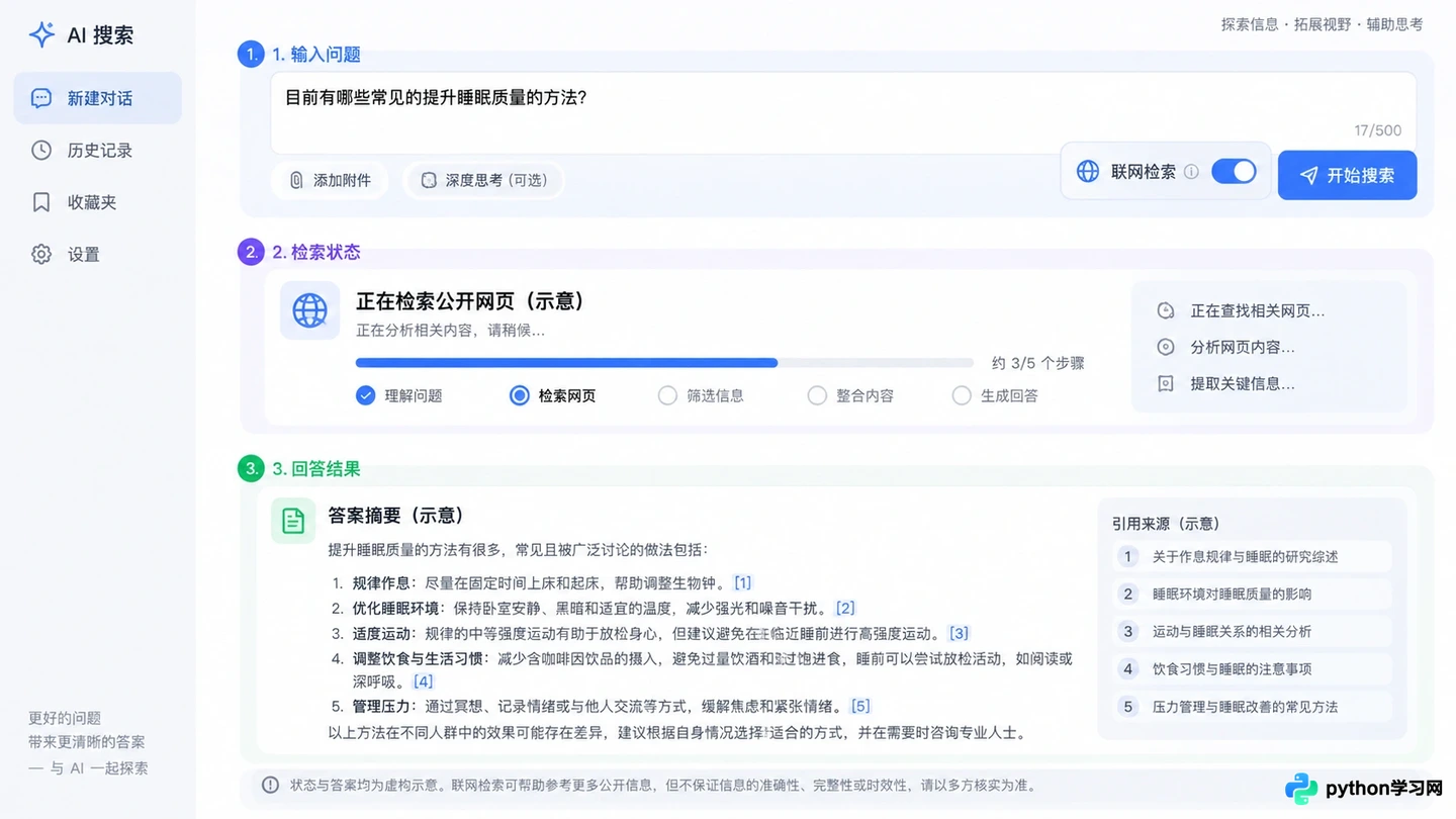 怎么避免AI搜索“幻觉”?选择支持实时联网与多源验证的工具