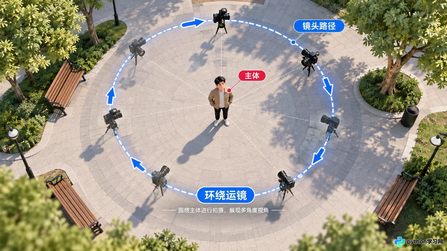 怎么用提示词控制AI视频的镜头推拉摇移与运镜效果