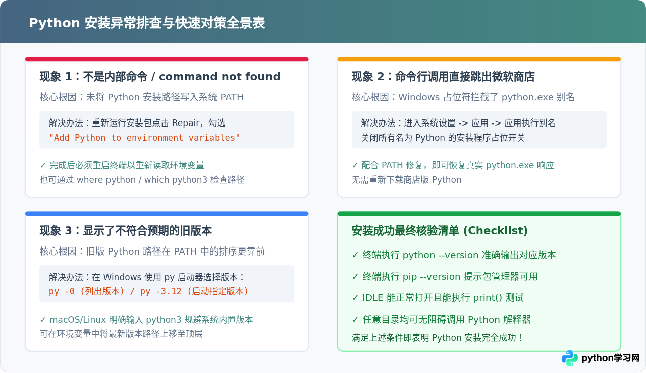 怎么确认Python安装成功？附命令行验证与IDLE启动界面截图