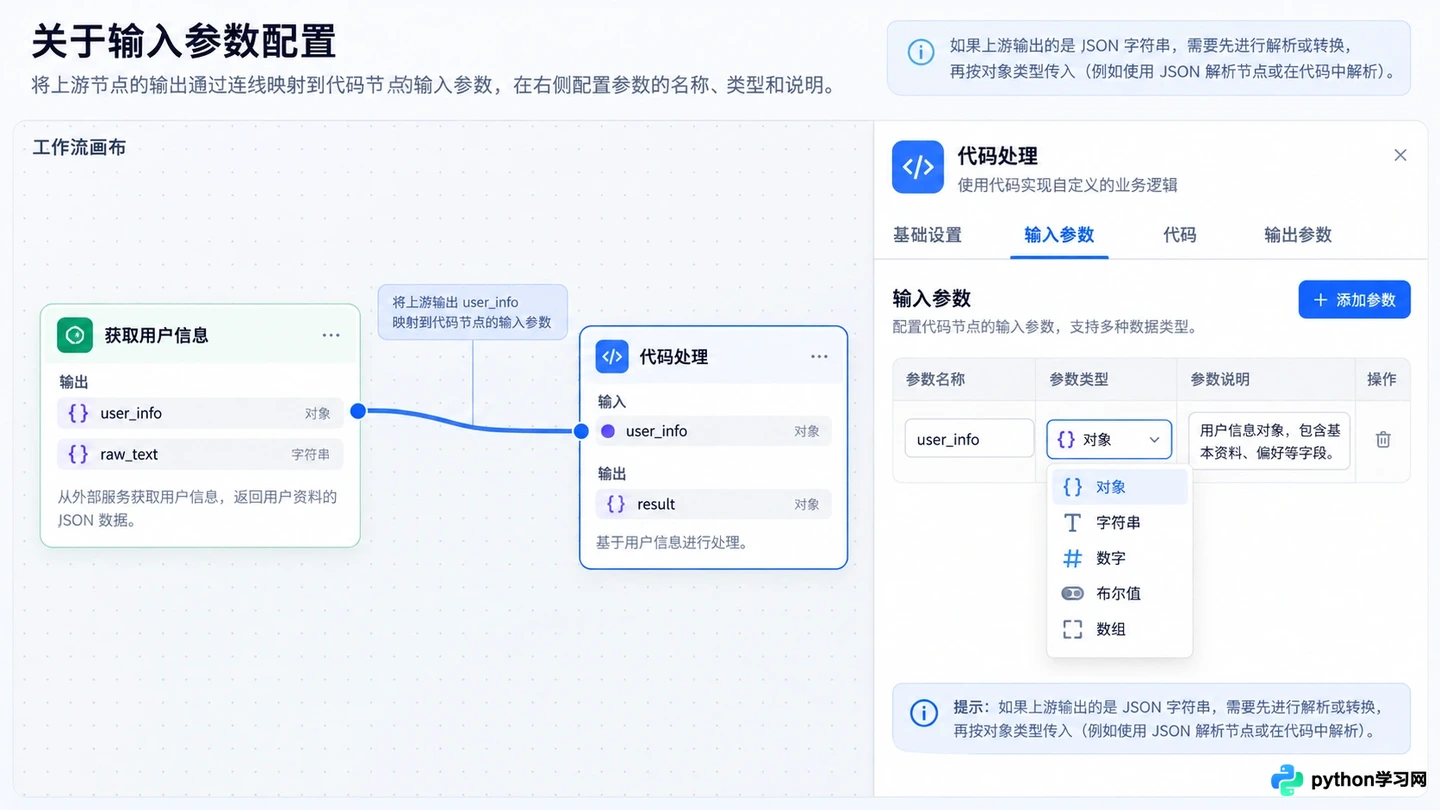 在扣子Coze中编写Python和JavaScript代码节点指南