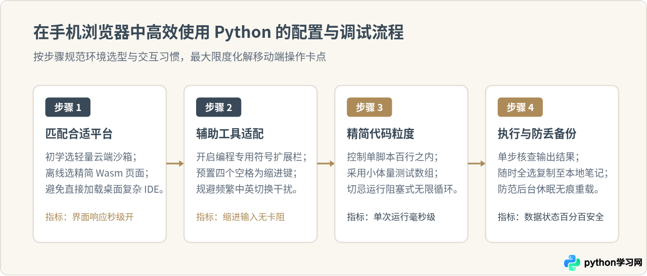 手机浏览器能流畅运行Python 3在线编辑器吗？