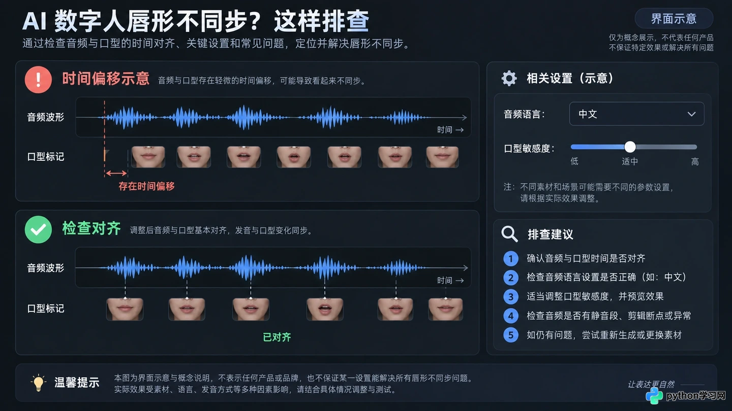 AI数字人制作常见报错及解决方法：生成失败与音频异常排查