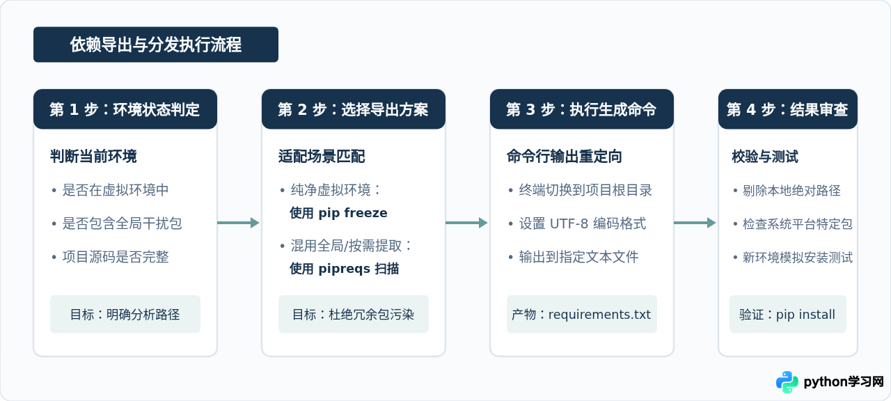 批量导出Python项目所有依赖包及其版本