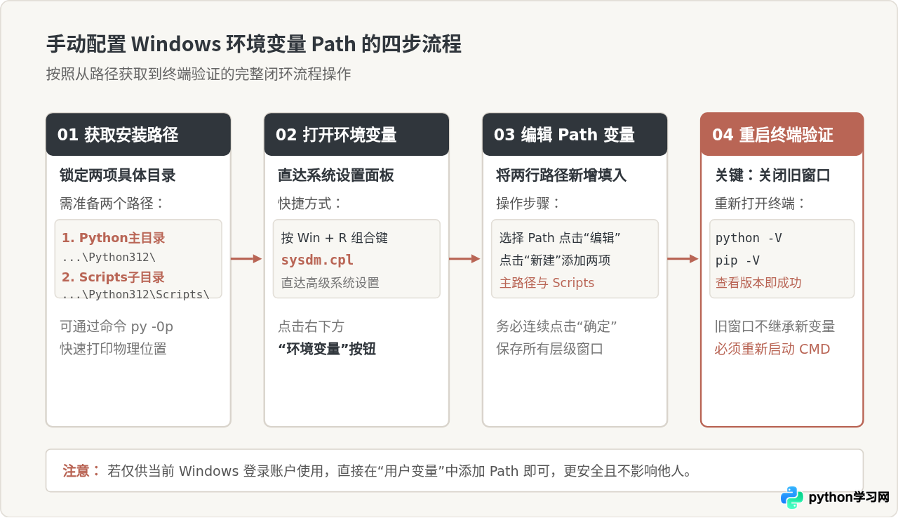 Windows安装Python后提示“不是内部或外部命令”的解决方法