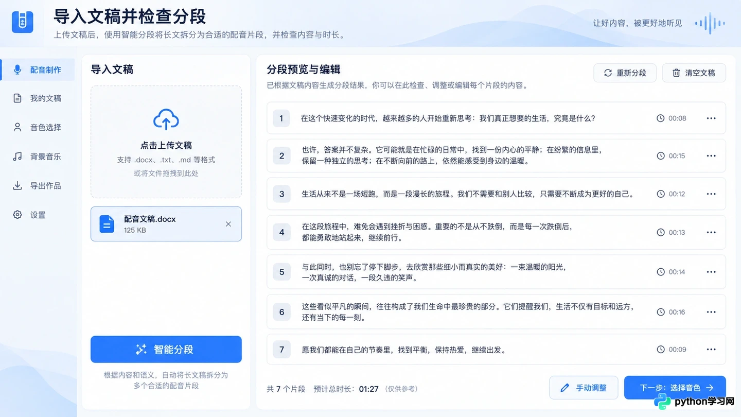 支持长文本批量处理的AI配音网站推荐