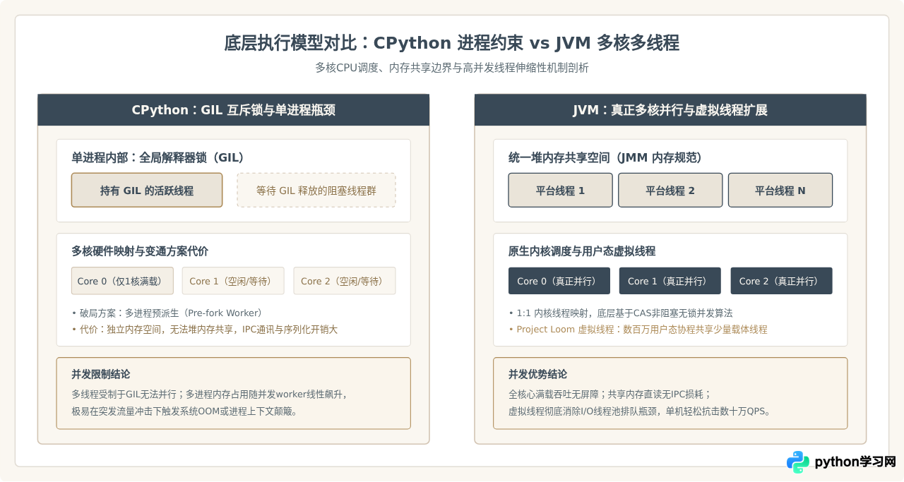 为什么高并发项目首选Java而非Python？底层机制解析