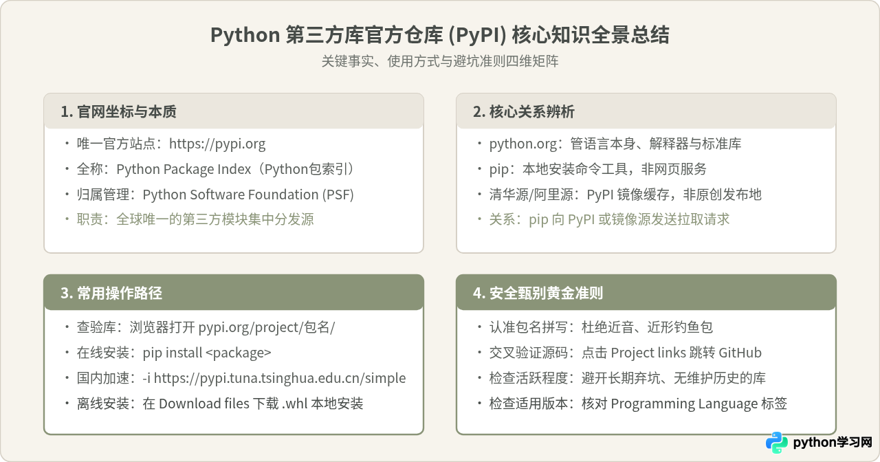 Python第三方库下载官网是哪里？认识PyPI官方仓库