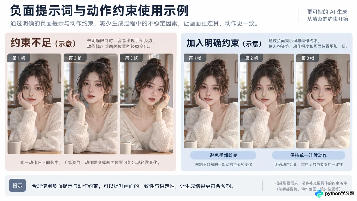 AI视频提示词中怎么准确描述人物动作与表情变化