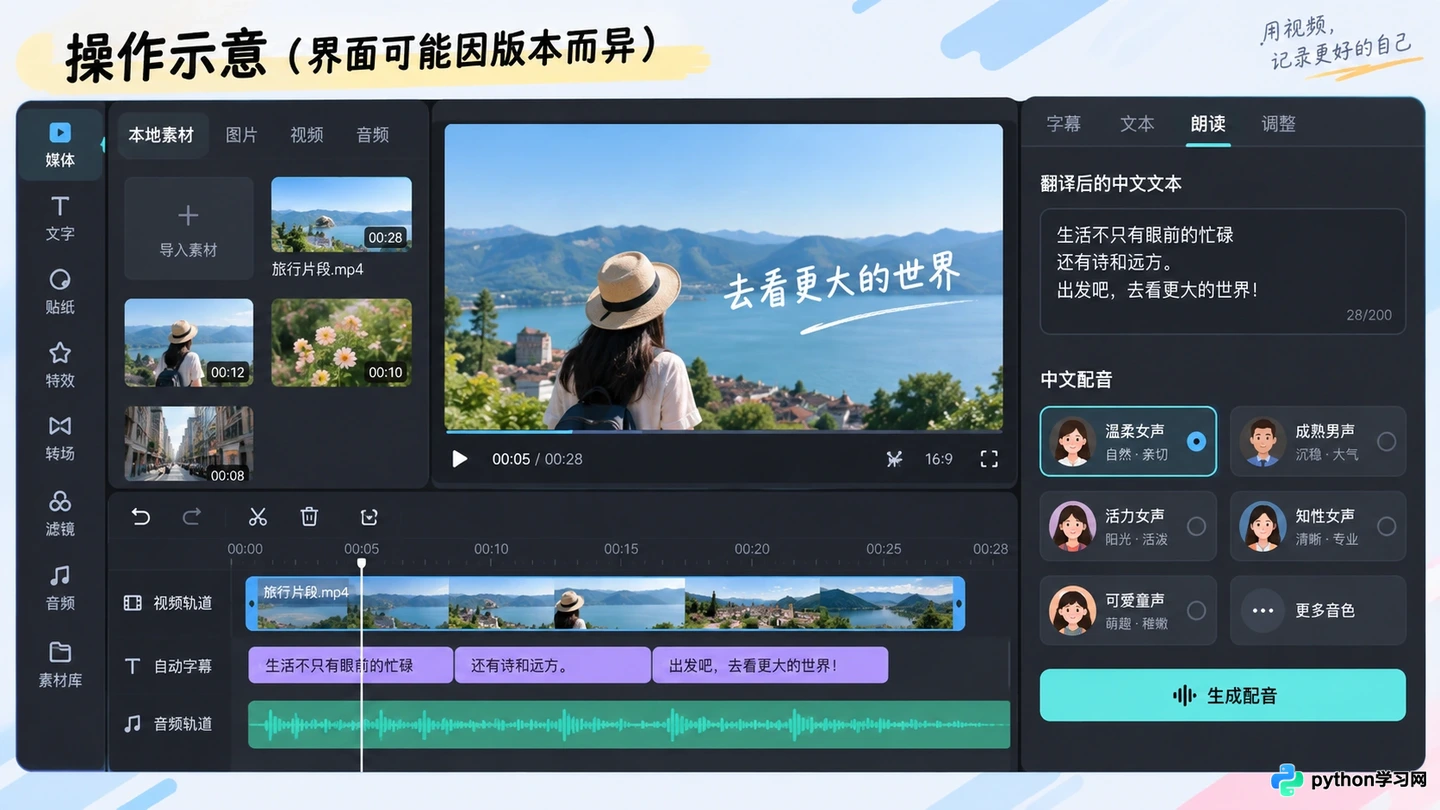 AI视频翻译工具推荐:支持中文配音与字幕生成的5款软件对比