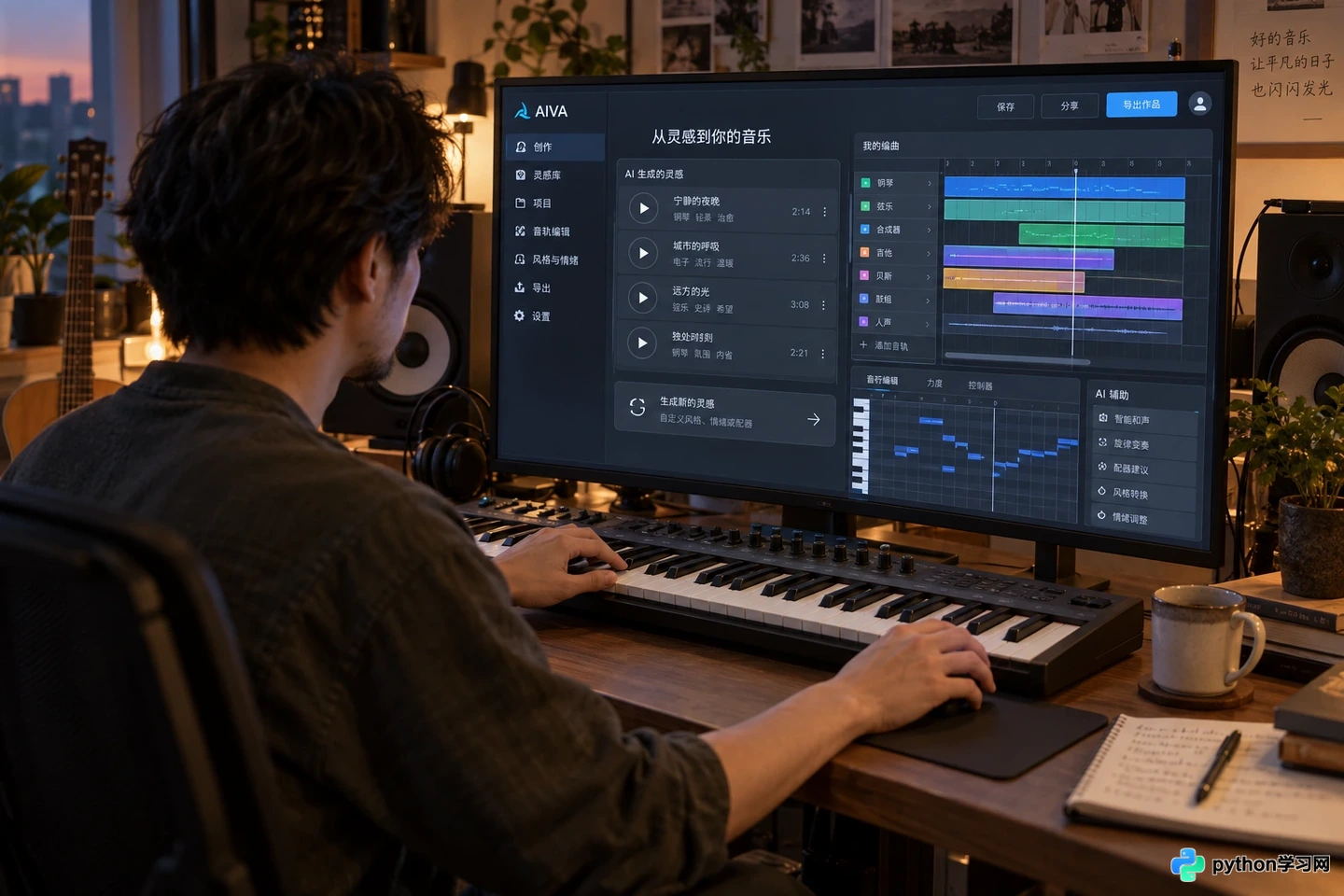 AIVA操作入门：从零开始用AI作曲软件写旋律