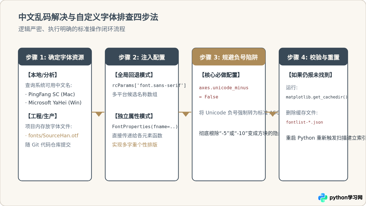 Python Matplotlib图表中文乱码怎么解决及字体自定义
