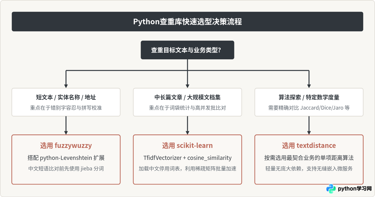 Python查重库对比：fuzzywuzzy、sklearn与textdistance评测