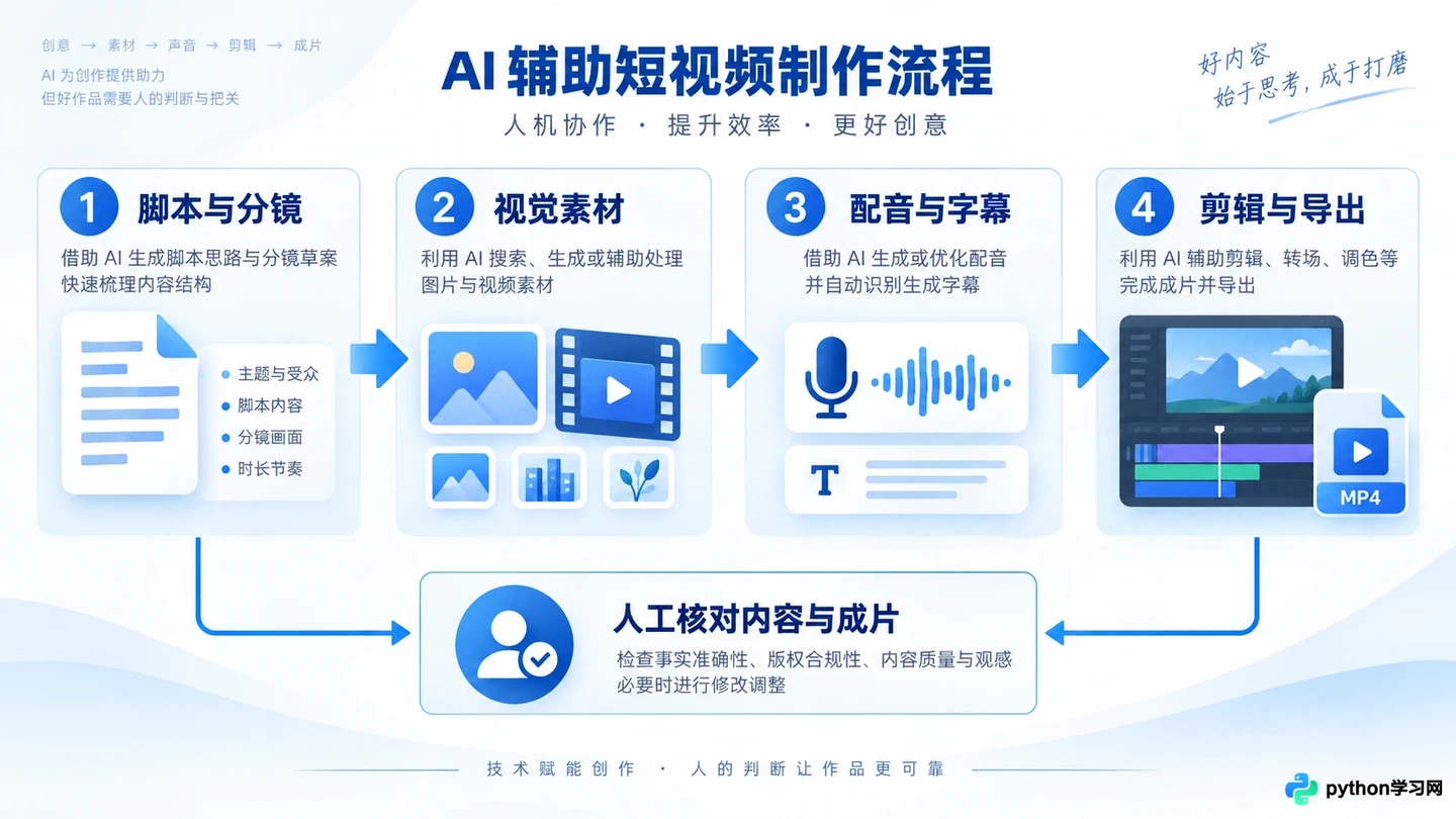 自媒体怎么利用AI批量生成短视频？高效工作流搭建思路
