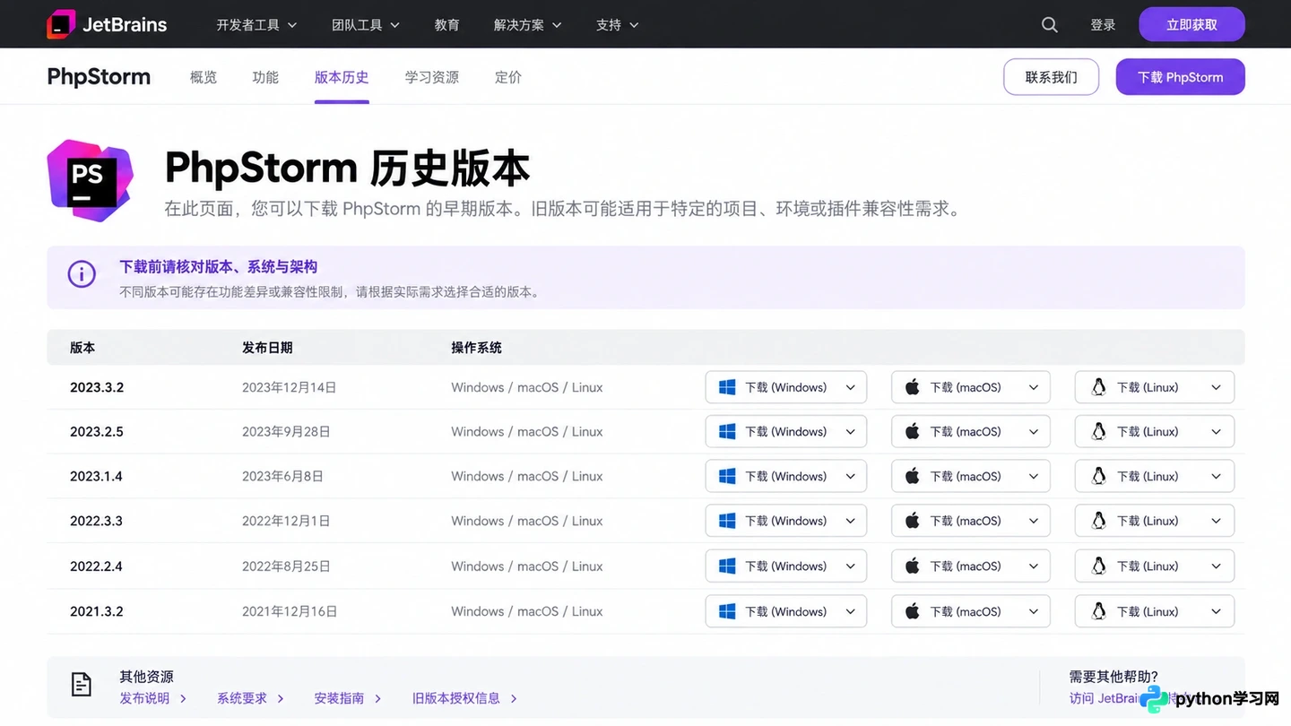 怎么下载 PhpStorm 历史版本或 EAP 版