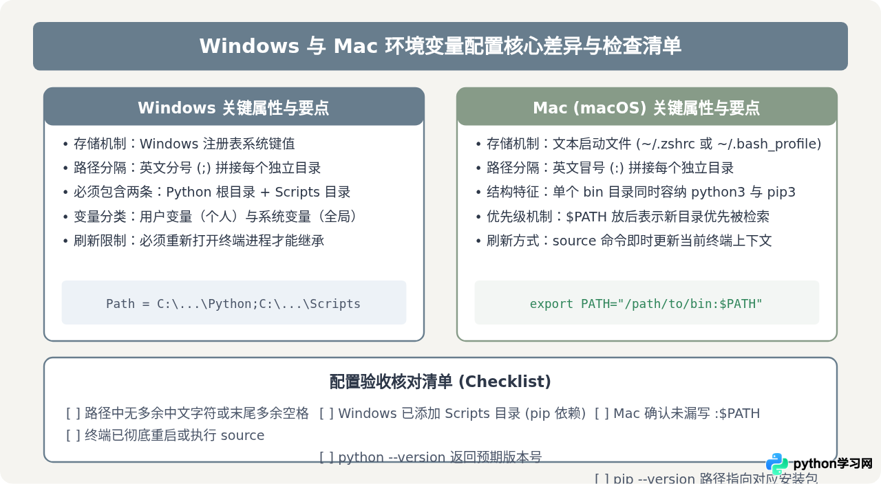 Windows和Mac配置Python环境变量的详细步骤