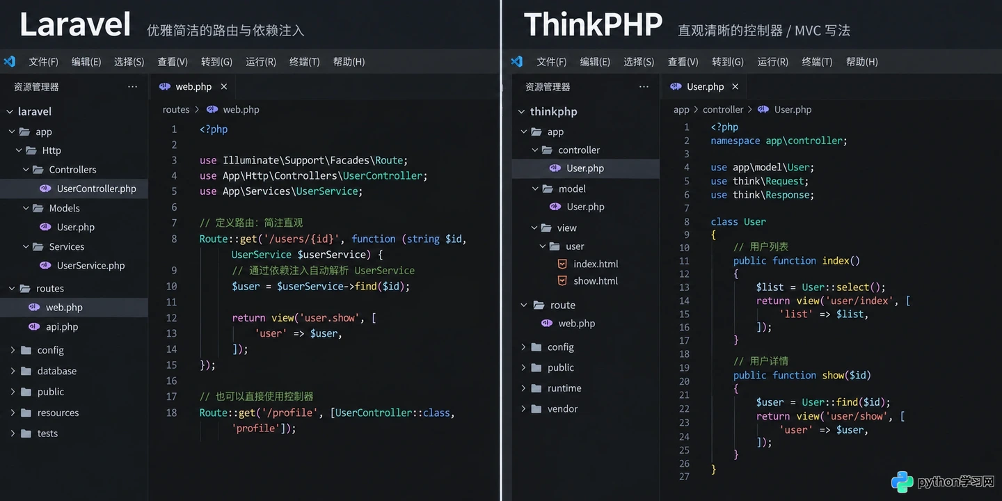 Laravel与ThinkPHP怎么选？主流PHP框架特点对比