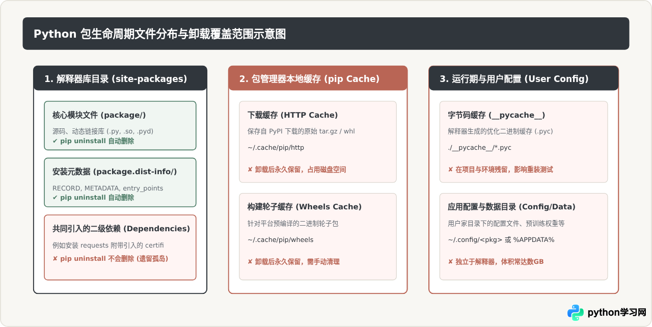 Python卸载包后怎么清理残留缓存和配置文件