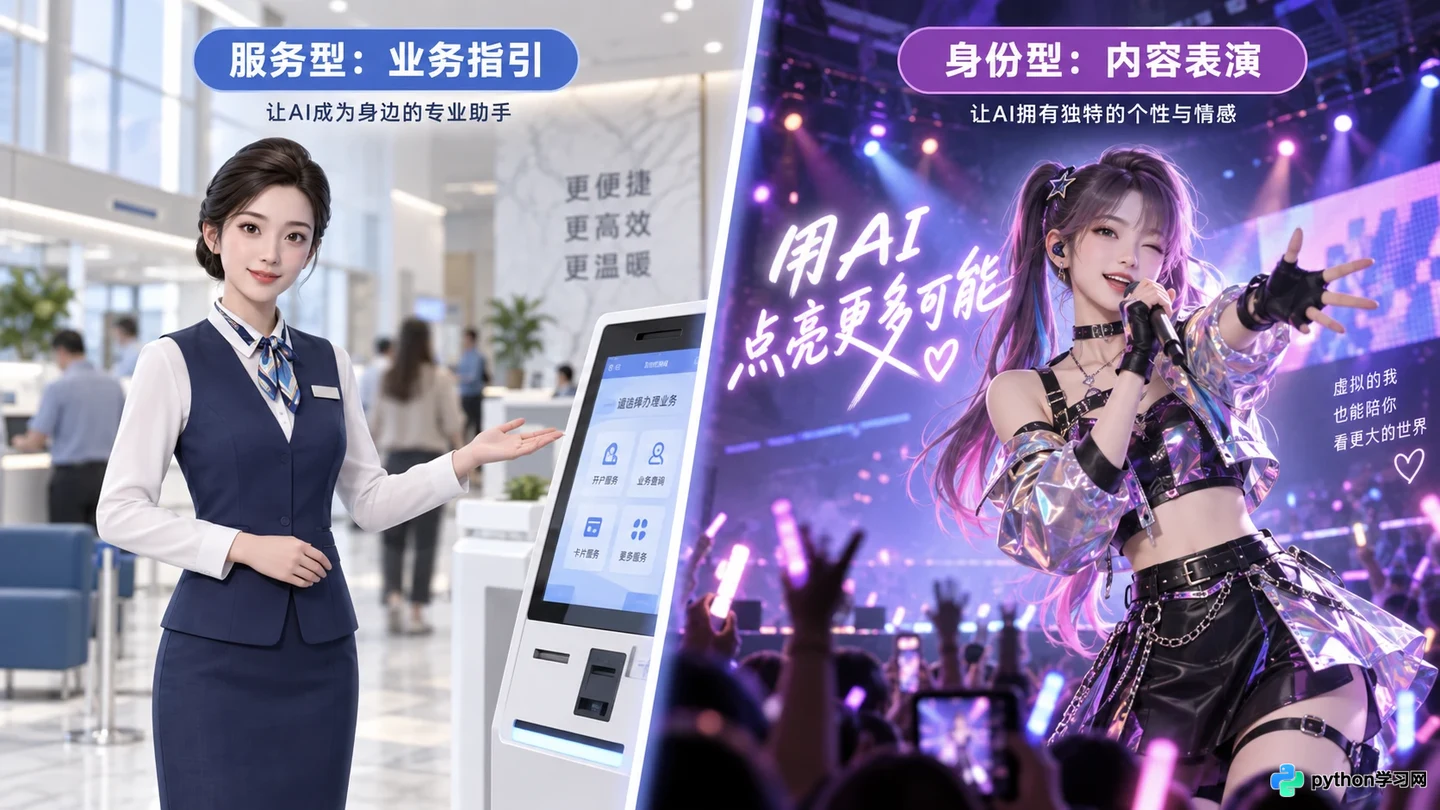 什么是服务型与身份型AI数字人