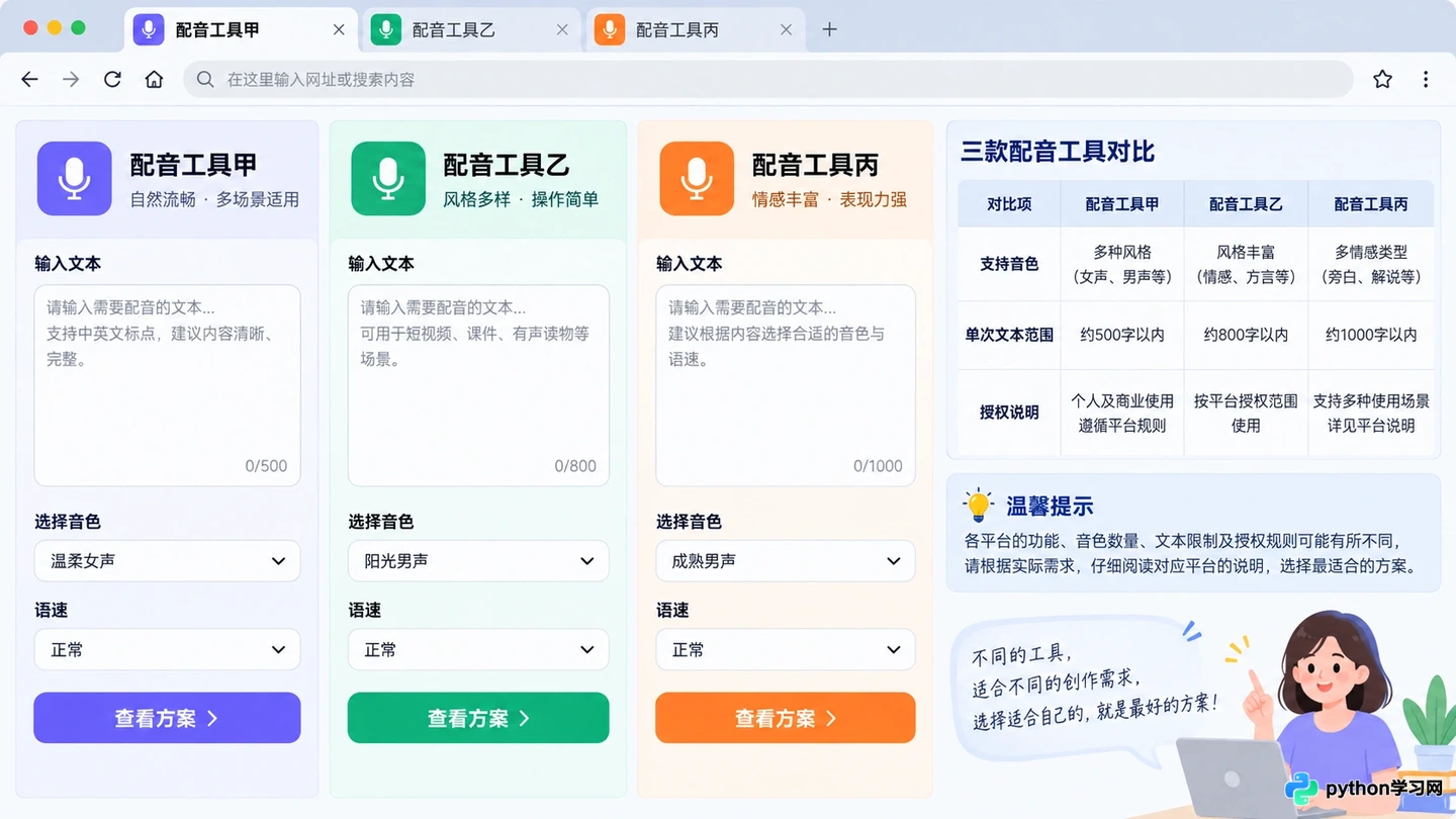 免费AI配音字数受限怎么办？多平台组合使用技巧