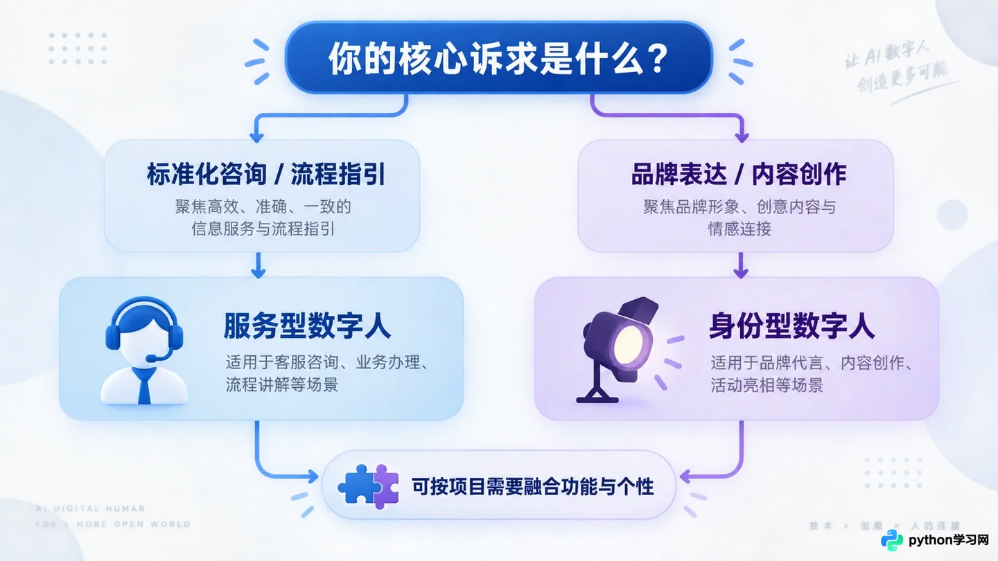 什么是服务型与身份型AI数字人