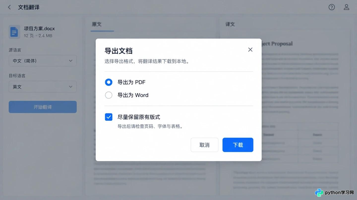 怎么保留PDF和Word原格式进行AI翻译？支持排版的工具推荐