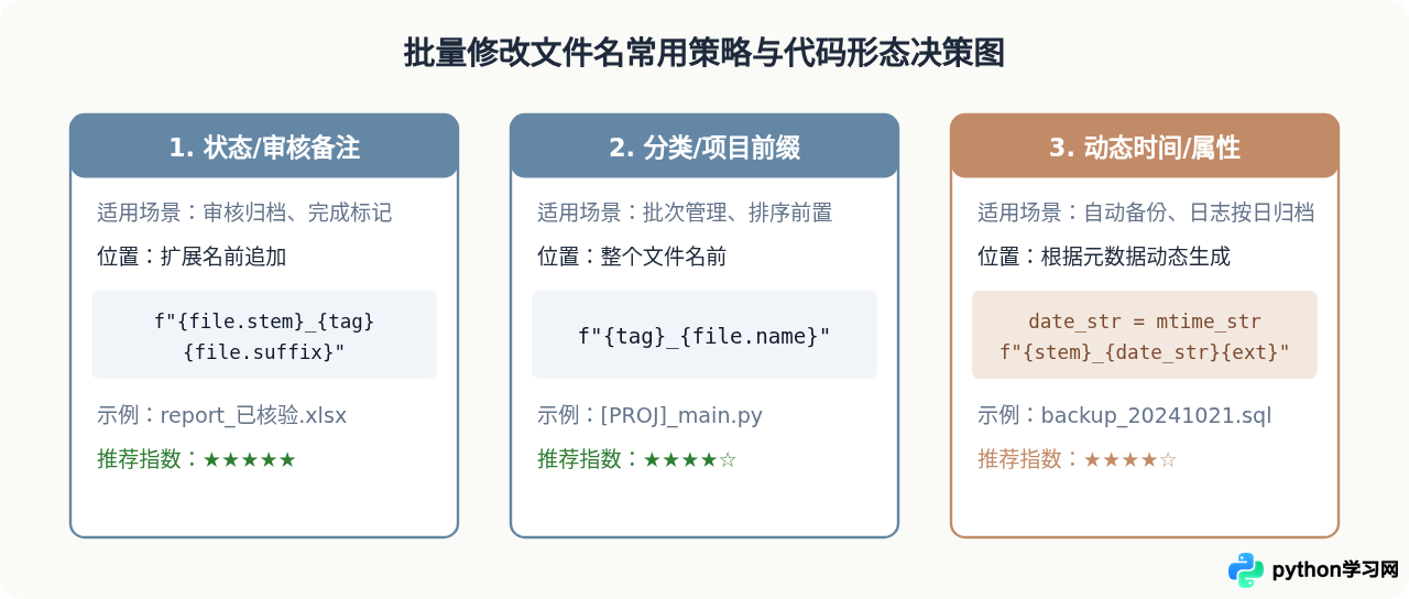 Python怎么批量修改文件名以添加标识备注