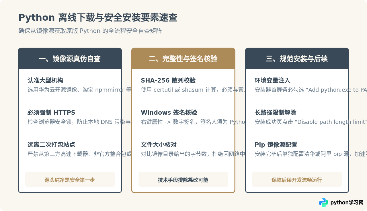 Python官网无法访问时，怎么从国内镜像站安全下载安装包